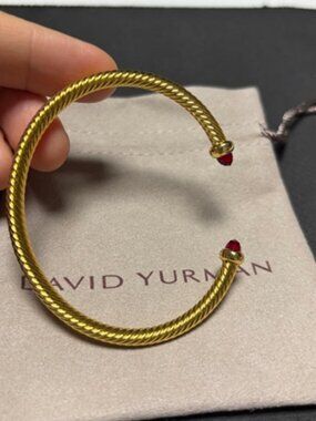 💼David Yurman💼 4mm Red Diamond head bracelet